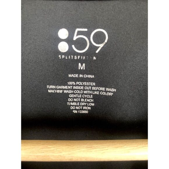 splits59 Black Athletic Sleeveless Satin Sheen Tank Gym Workout  Relaxed M - Picture 5 of 7